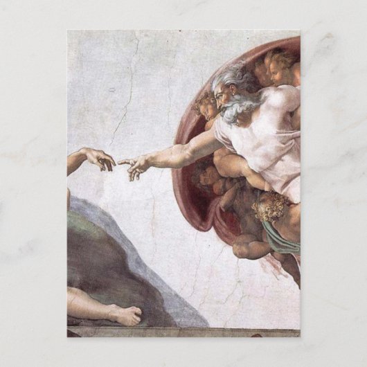Originele Michelangelo-verf in sistin chapel Rome Briefkaart (Voorkant)