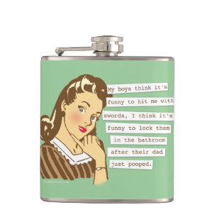 Originele mijn jongens houden van zwaarden heupfles