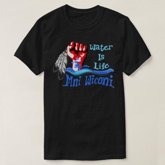 Originele mini wiconi water is leven t-shirt (Design voorkant)