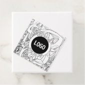 Originele moderne lijnkunst en uw Logo Bedankjes Labels (In situ)