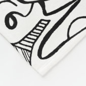 Originele moderne lijnkunst en uw Logo Fleece Deken (Hoek)