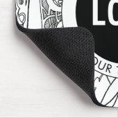 Originele moderne lijnkunst en uw Logo Muismat (Hoek)