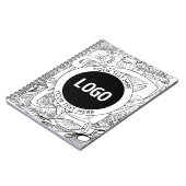 Originele moderne lijnkunst en uw Logo Notitieboek (Linkerzijde)