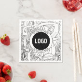Originele moderne lijnkunst en uw Logo Servet (Insitu)