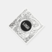 Originele moderne lijnkunst en uw Logo Servet (Hoek)