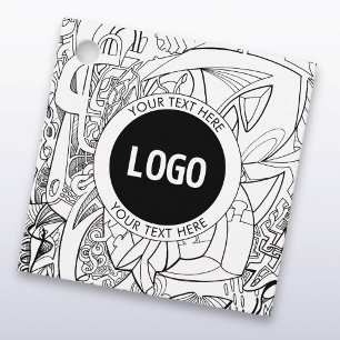 Originele moderne lijnkunst & uw logo bedankjes labels