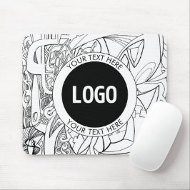 Originele moderne lijnkunst & uw logo muismat