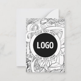 Originele moderne lijnkunst & uw logo notitiekaartje