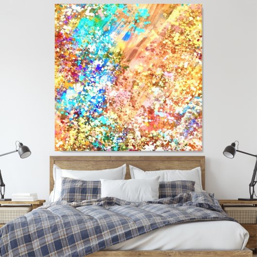 Originele moderne moderne abstracte kunst canvas afdruk (Insitu (Slaapkamer))