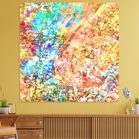 Originele moderne moderne abstracte kunst canvas afdruk (Insitu (Woonkamer))