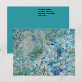 Originele moderne one of a kind Abstracte kunst on Briefkaart