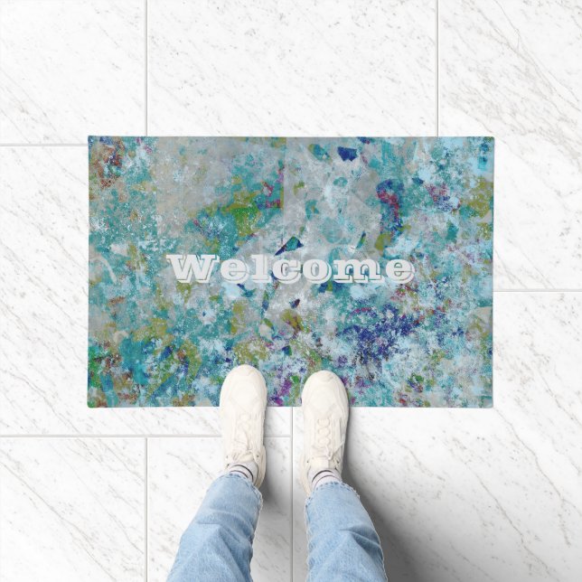 Originele moderne one of a kind Abstracte kunst on Deurmat (Binnen)