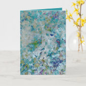 Originele moderne one of a kind Abstracte kunst on Kaart (Gele Bloem)