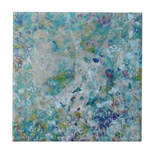 Originele moderne one of a kind Abstracte kunst on Tegeltje (Voorkant)