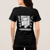 ORIGINELE MOMOKO HEAD BW BOLD TEKST ZWART TERUG Tri-Blend SHIRT (Achterkant)