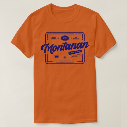Originele Montanan Cool and Fun  Stempel Print T-shirt (Design voorkant)