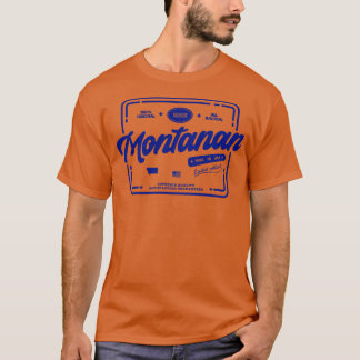 Originele Montanan Cool and Fun Stempel Print T-shirt