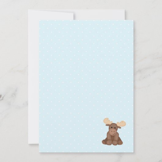 Originele Moose Baby shower uitnodiging (Achterkant)