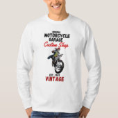 Originele Motorfiets Garage Custom Shop T-shirt (Voorkant)