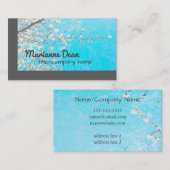 originele natuur kunst business blue en grijs visitekaartje (Voorkant / Achterkant)