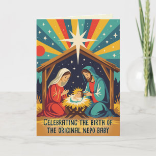 Originele Nepo Baby Grappige Kerstmis Kaart
