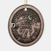 Originele New Orleans watermeter deksel Keramisch Ornament (Links)