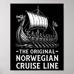 Originele Noorse Cruise Line Viking Humor Grappig  Poster
