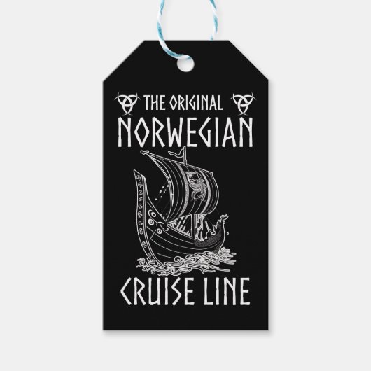 Originele Noorse cruiselijn - nostalgische reis Cadeaulabel (Voorkant)
