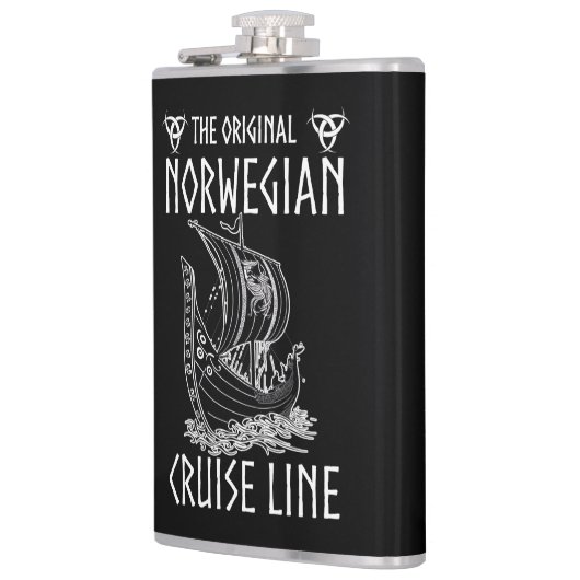 Originele Noorse cruiselijn - nostalgische reis Heupfles (Links)