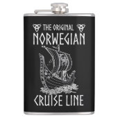 Originele Noorse cruiselijn - nostalgische reis Heupfles (Voorkant)
