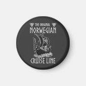 Originele Noorse cruiselijn - nostalgische reis Magneet (Voorkant)