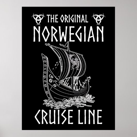 Originele Noorse cruiselijn - nostalgische reis Poster (Voorkant)