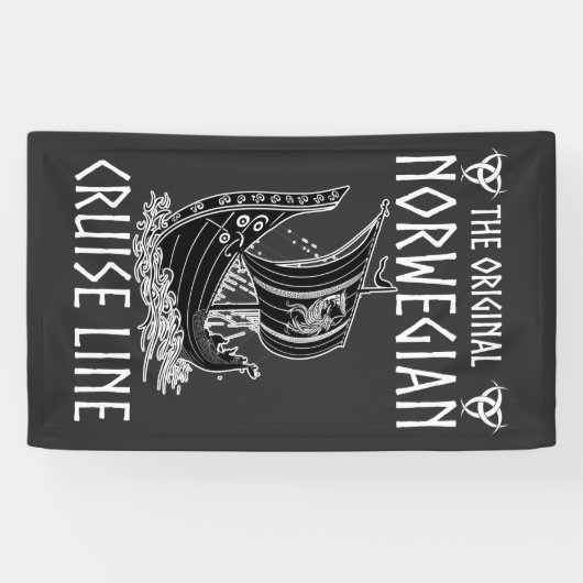 Originele Noorse cruiselijn - nostalgische reis Spandoek (Horizontaal)