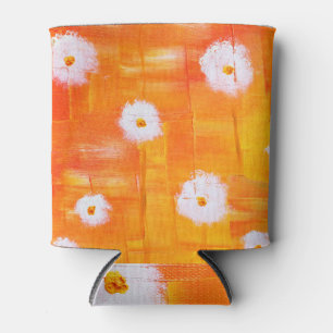 Originele olieverfschilderij, bloementhema blikjeskoeler