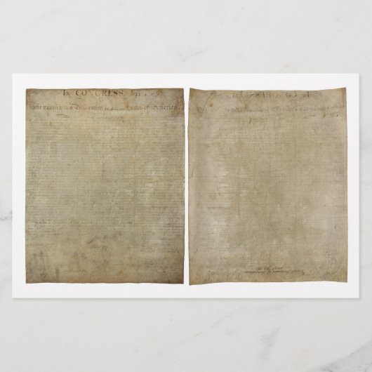 ORIGINELE onafhankelijkheidsverklaring voor en ach Briefpapier (Voorkant)