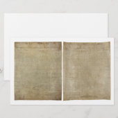 ORIGINELE onafhankelijkheidsverklaring voor en ach Briefpapier (Voorkant / Achterkant)