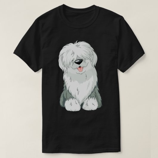 Originele oude Engelse Sheepdog Puppy T-Shirt (Design voorkant)