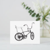 Originele oude schoolfiets briefkaart (Staand voorkant)