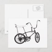 Originele oude schoolfiets briefkaart (Voorkant / Achterkant)
