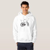 Originele oude schoolfiets hoodie (Voorkant volledig)