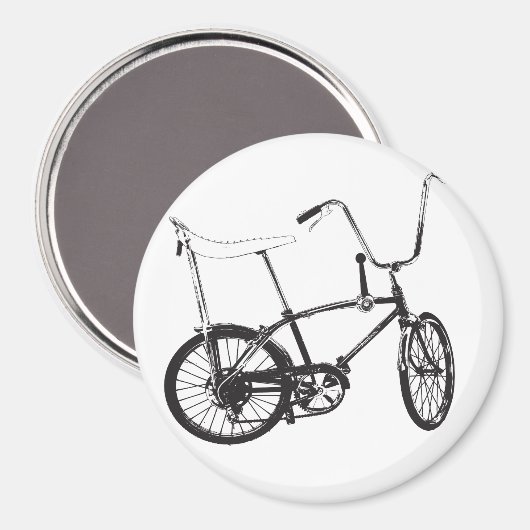 Originele oude schoolfiets magneet (Voorkant / Achterkant)