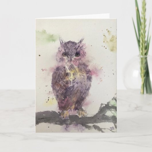 Originele Owl Art op blanco kaart (Voorkant)