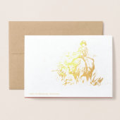 Originele Ox Kid-schildering Lunar 2021 Luxe GC3 Folie Kaarten (Met envelop)