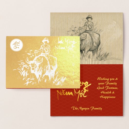 Originele Ox Kid-schildering Lunar 2021 Luxe GC3 Folie Kaarten (Display)