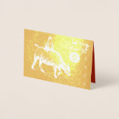 Originele Ox Kind schilderij Lunar 2021 Luxe GC2 Folie Kaarten (Voorkant)