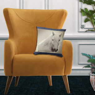 Originele Paard Geest Dier Zwart Wit Tekening Kussen