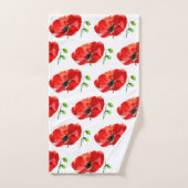 Originele Papavery waterverven Geppersonaliseerde  Bad Handdoek (Handdoek)