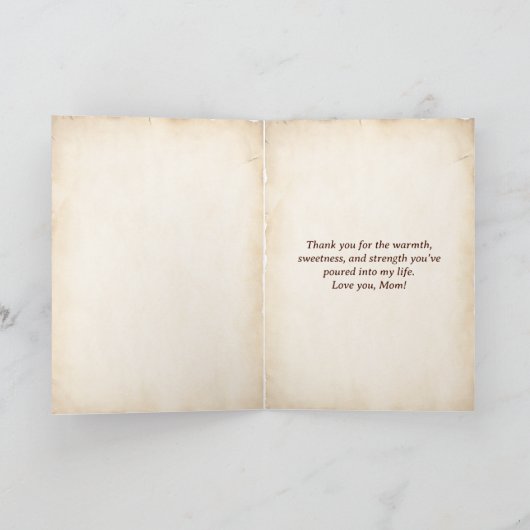 Originele  Papier Pastel Appeltaart Moederdag Kaart (Binnen)