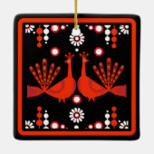 Originele Peacock Art Home Decor Keramisch Ornament (Achterkant)