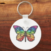 Originele pen en inkttekening van een regenboogvli sleutelhanger (Voorkant)